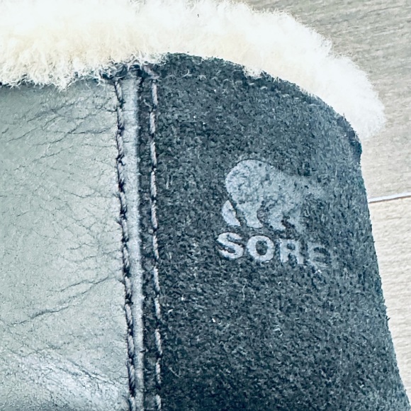 Sorel Black and Cream Joan of Arctic Wedge Shearling - Picture 6 of 7